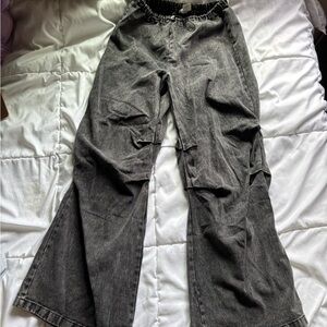 SHEIN Gray Flare Wide Leg Pants